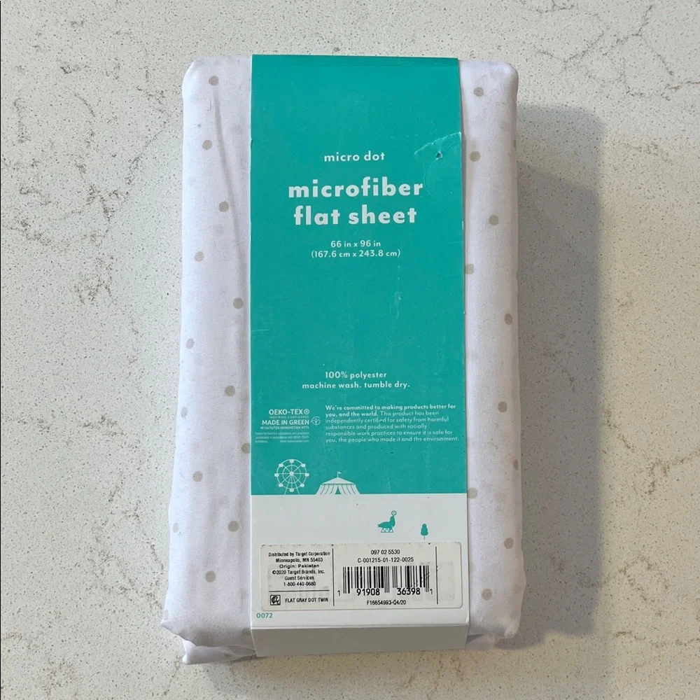 Pillowfort Microfiber Sheet with Subtle Gray Dots
